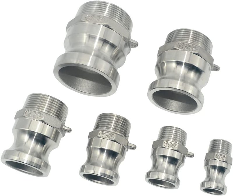 Varmhus F Trash Pump Adapter Male Camlock x Male Pipe Threads Stainless Steel 316 (1") - Image 4
